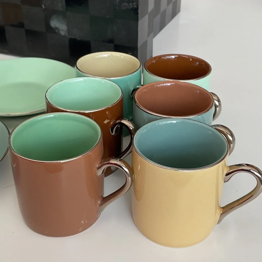 Saks Fifth Avenue Multicolor Espresso Mug Set. NWT - Picture 8 of 10